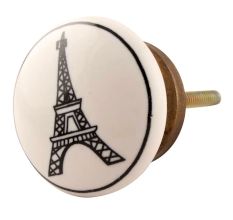 Eiffel Tower Flat Ceramic Cabinet Knob Online